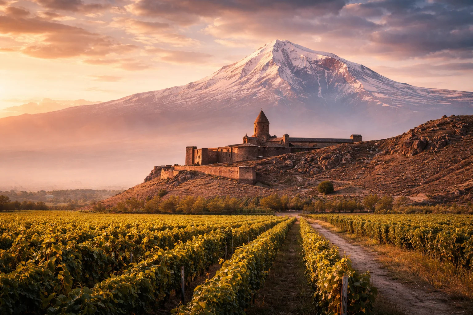 Khor Virap Monastery with Mount Ararat