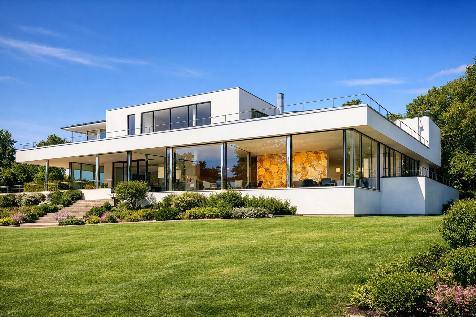 Villa Tugendhat Bauhaus architecture with glass walls