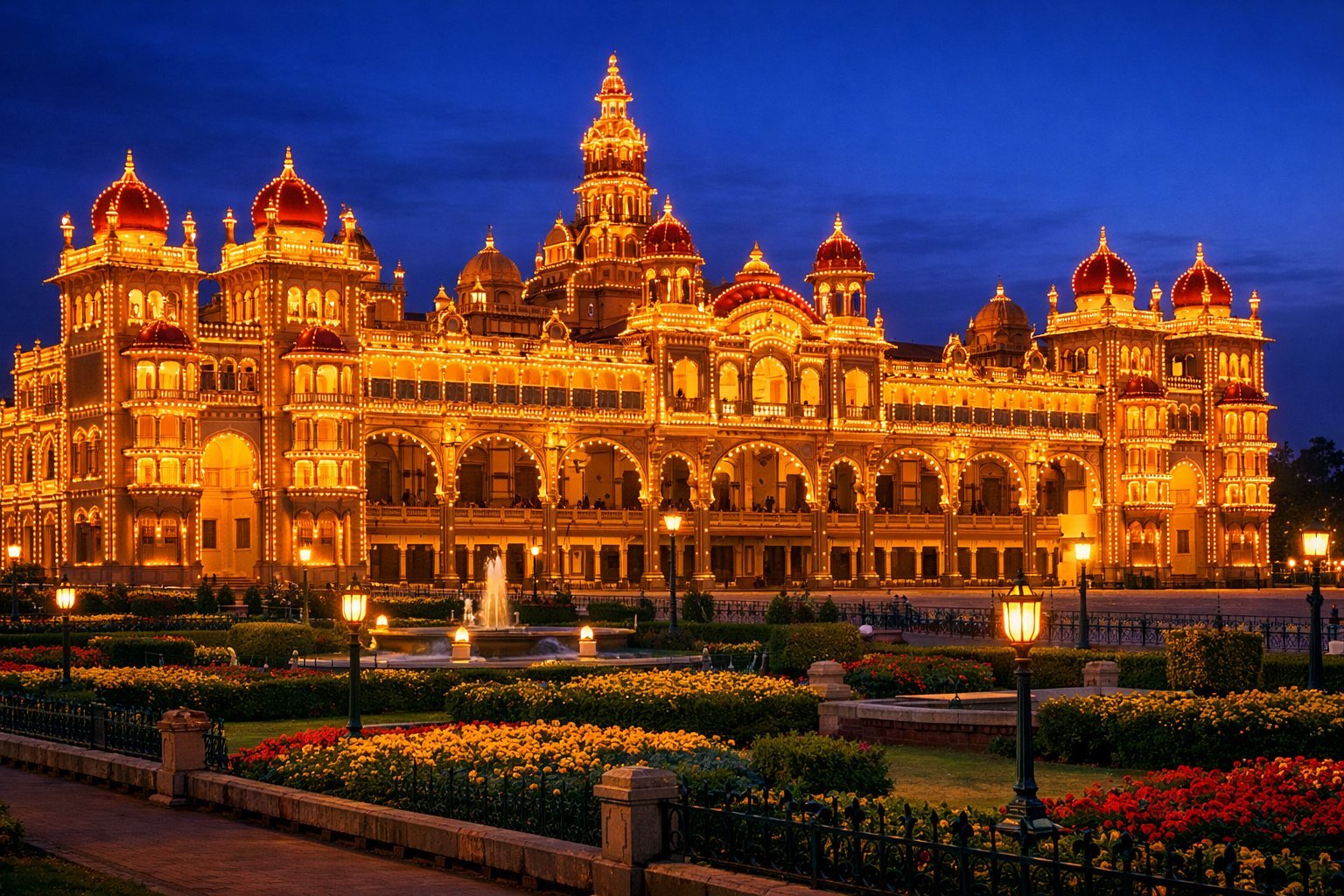 Mysore Palace illuminated