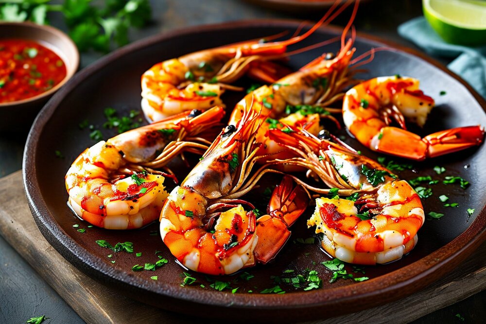 Camarão Grelhado Piri-Piri