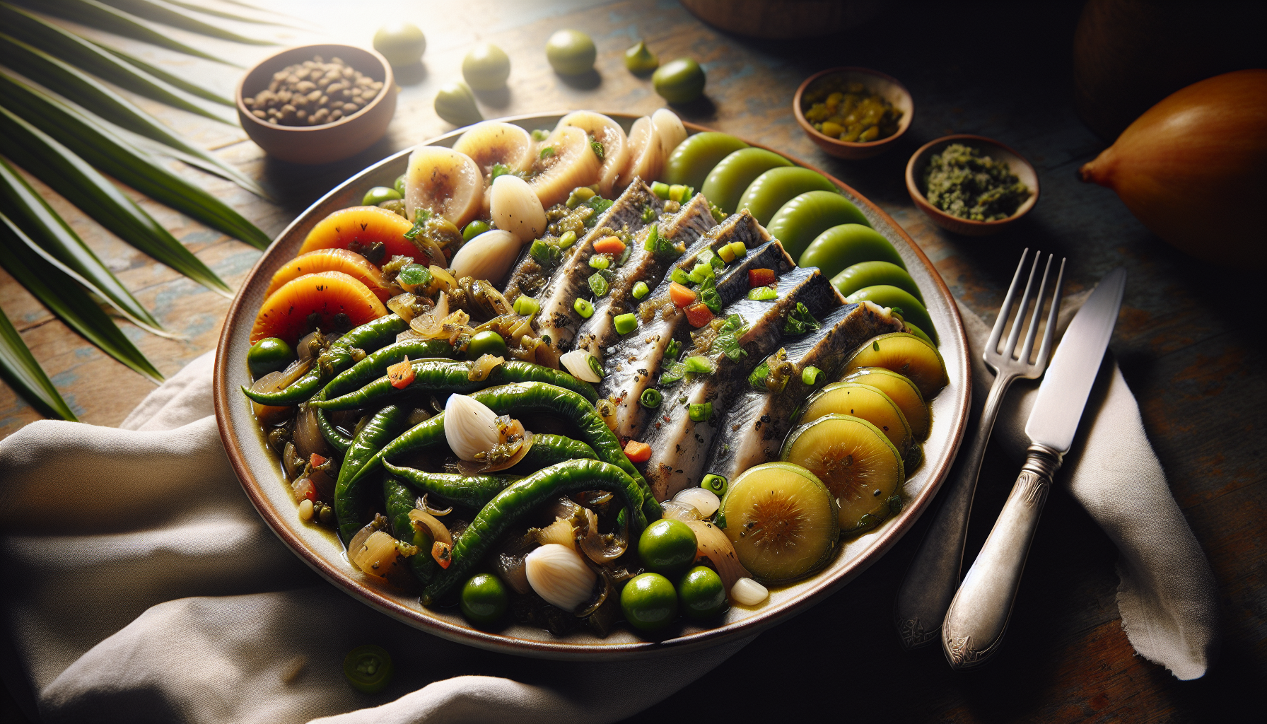 Green Fig and Saltfish