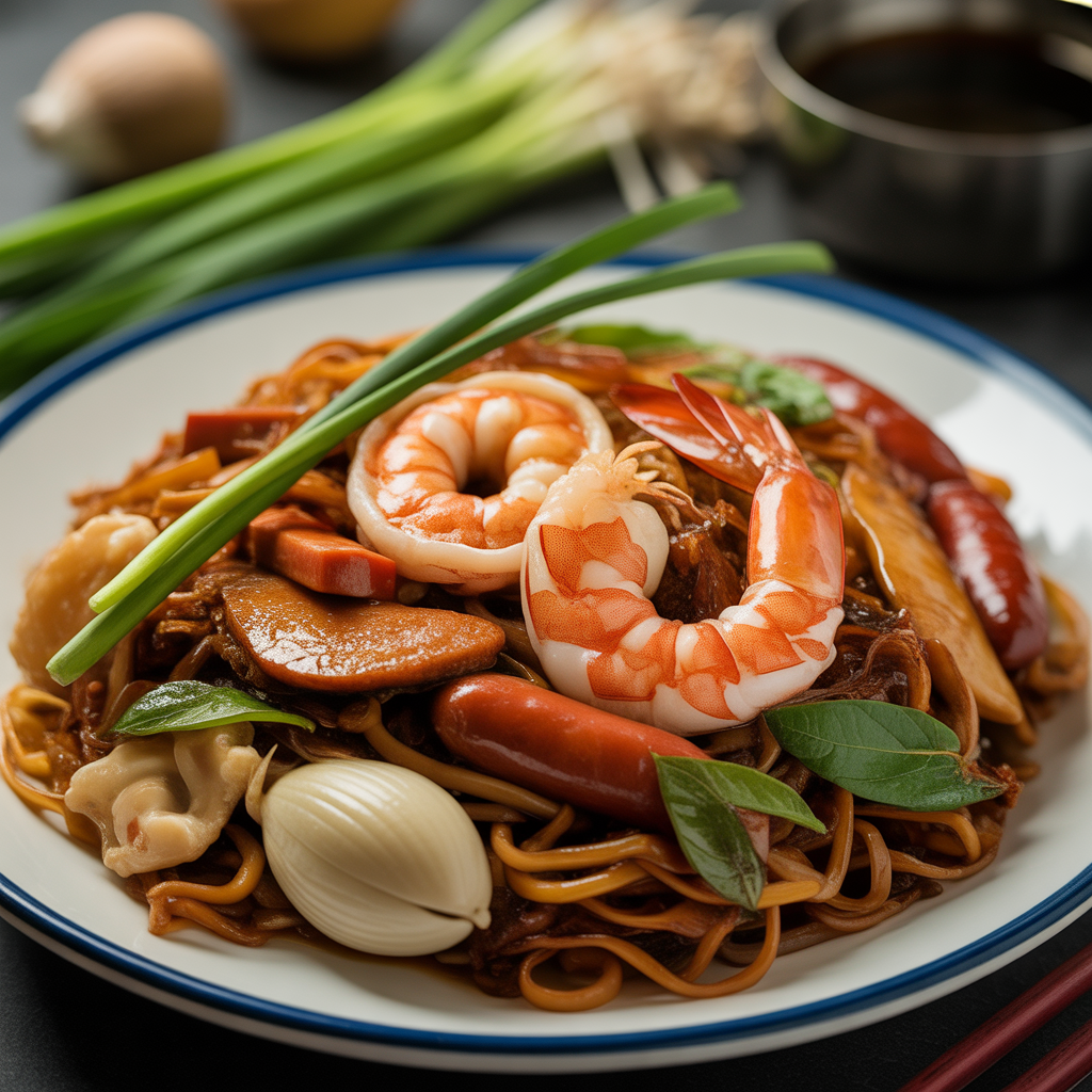 Char Kway Teow stir fried flat noodles