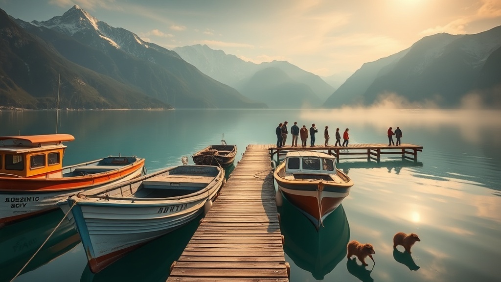 Lake Ritsa from the wooden dock