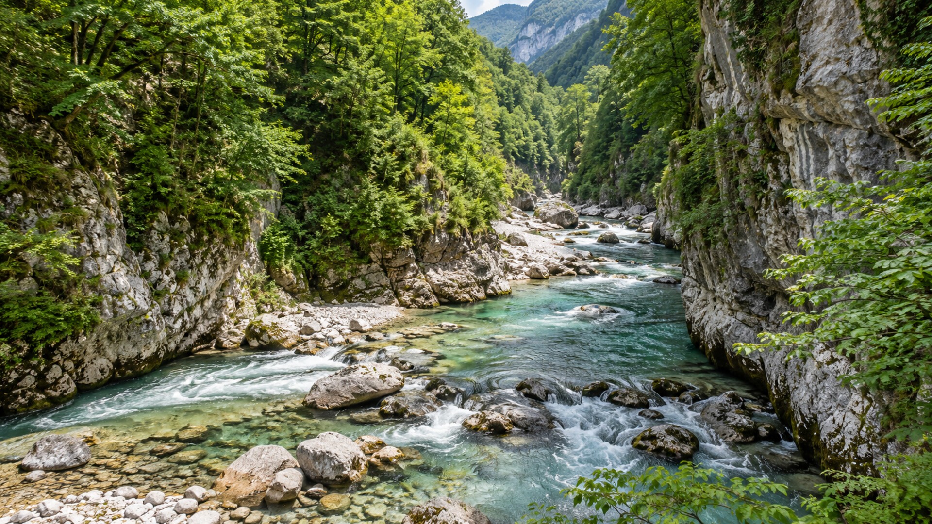 Representative illustration of a Black Sea river gorge