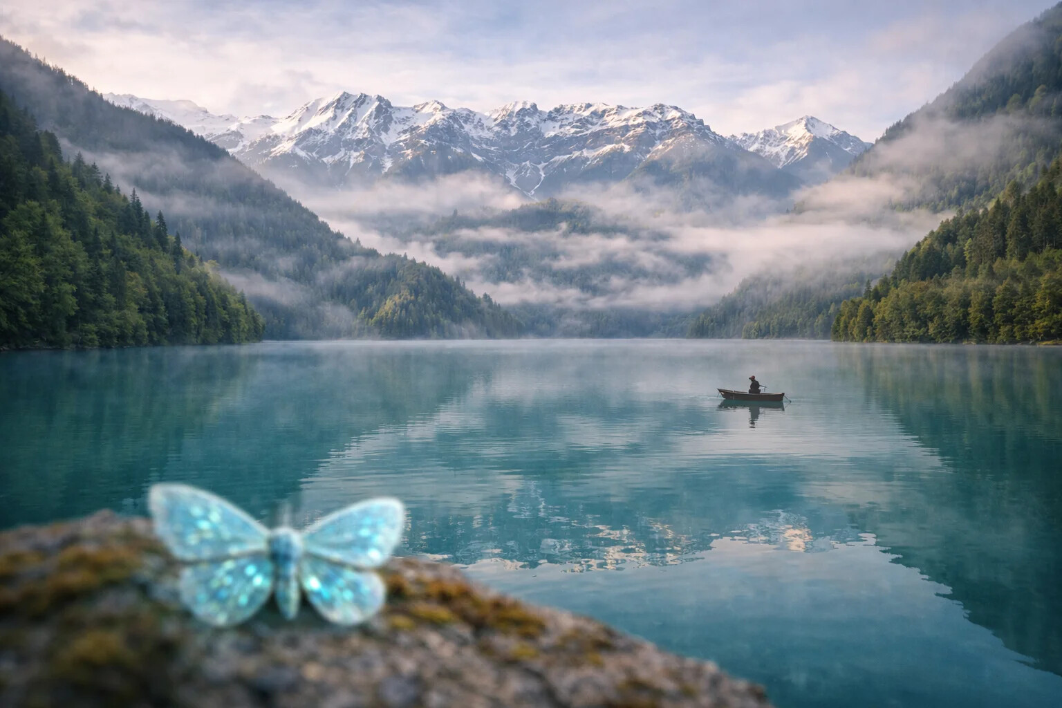 Lake Ritsa Alpine View