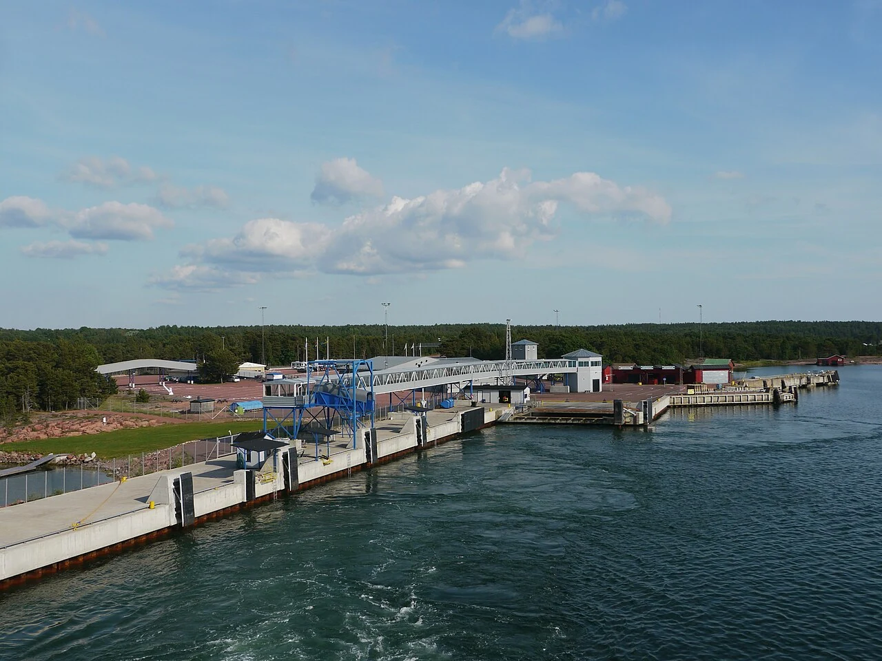 Trajektový přístav Berghamn v Eckerö