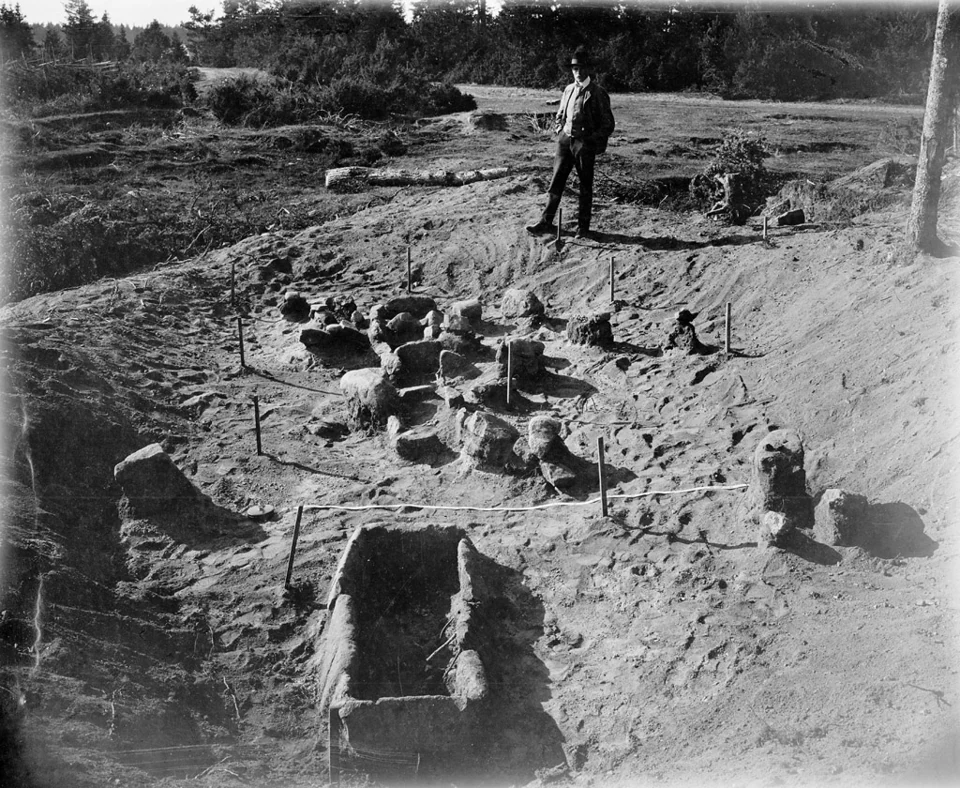 Archeologický výzkum v Glamilders v Saltviku — archivní fotografie