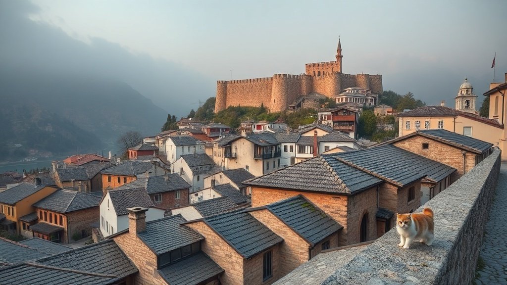 Gjirokastër Castle above the Drino valley