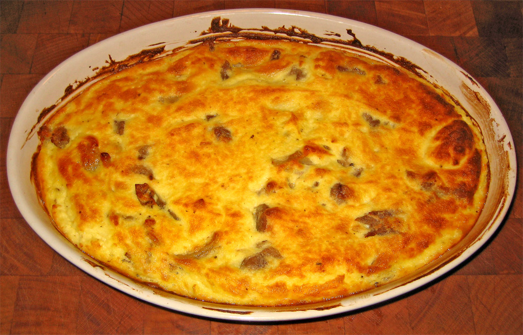 Tavë Kosi, traditional Albanian baked lamb in yogurt custard