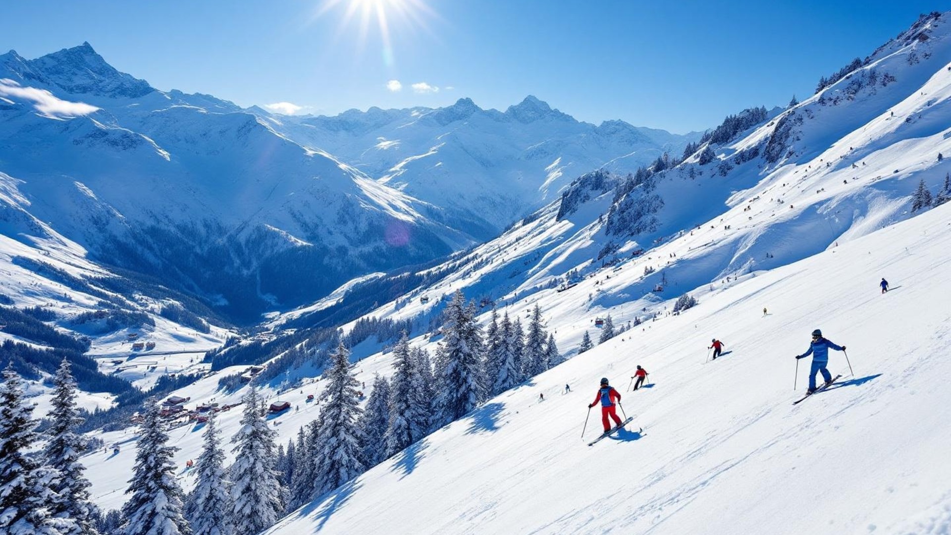 Grandvalira ski slopes in the Pyrenees