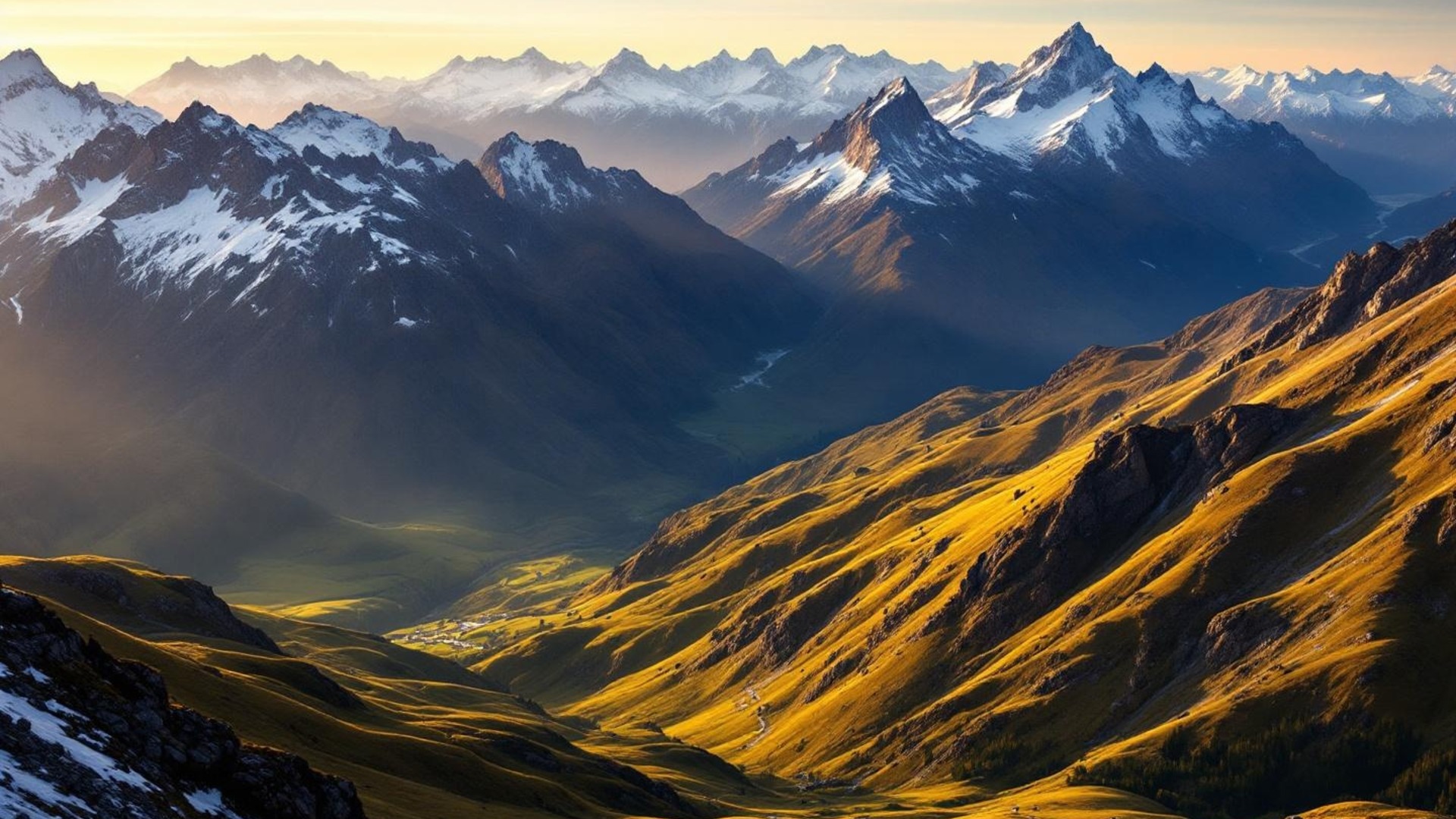 Pyrenean mountain panorama from Andorra