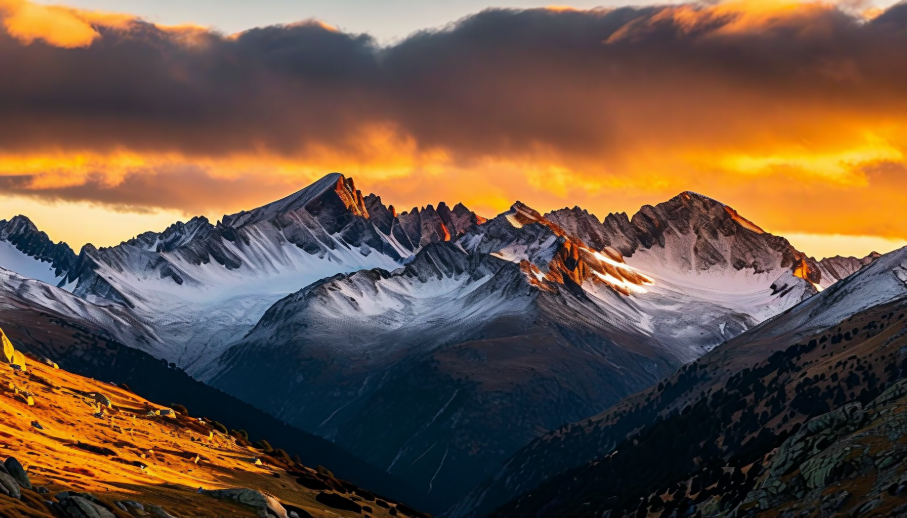 Andorran mountain sunset