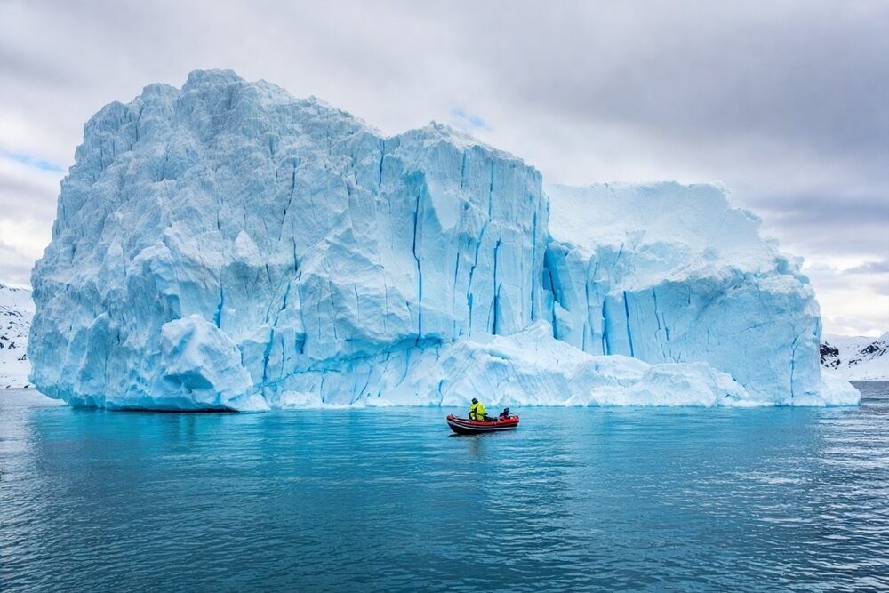 Sculpted Antarctic iceberg