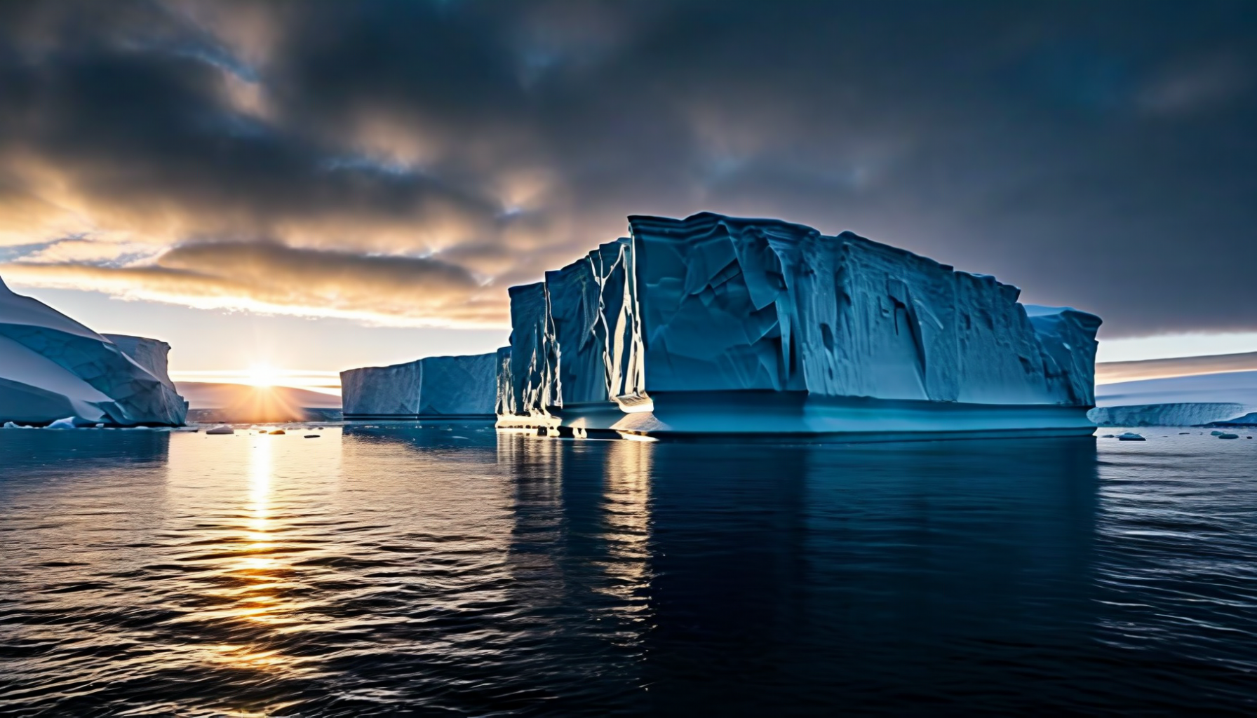 Towering Antarctic Iceberg