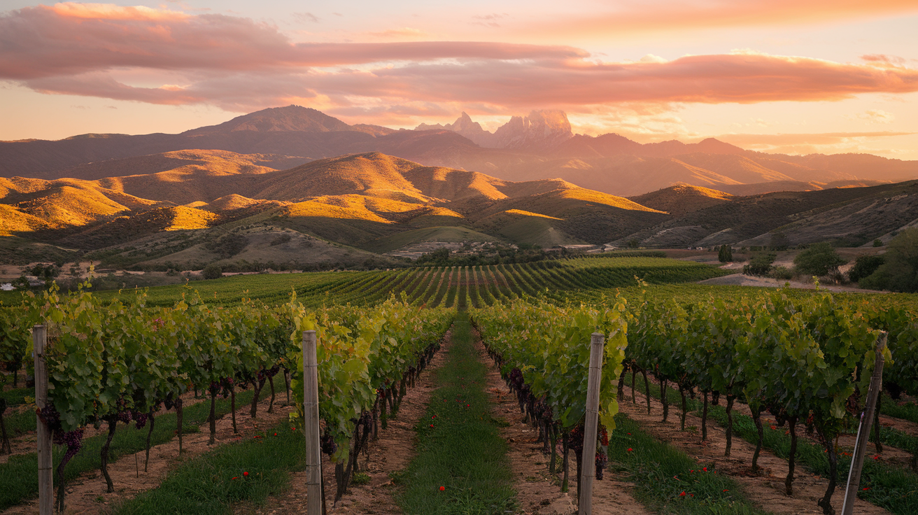 Mendoza Vineyard with Andes