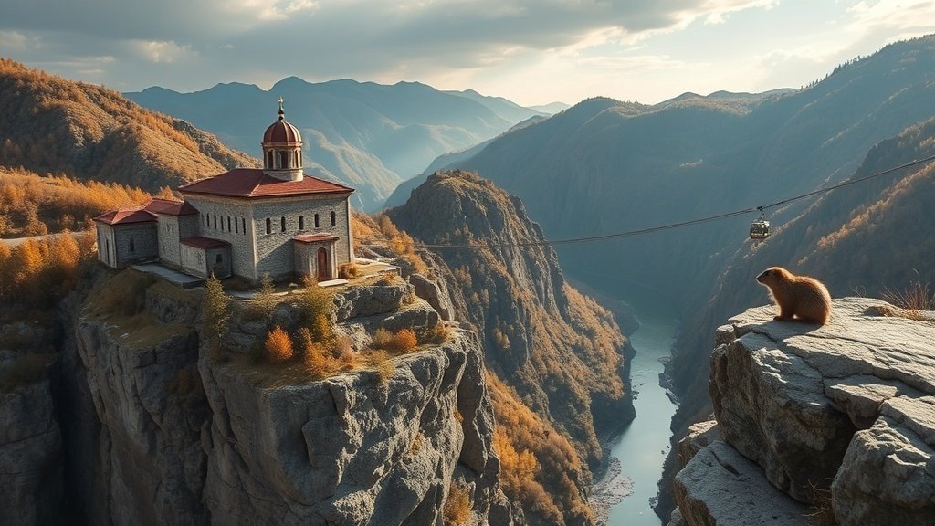 Tatev Monastery perched above the Vorotan River gorge