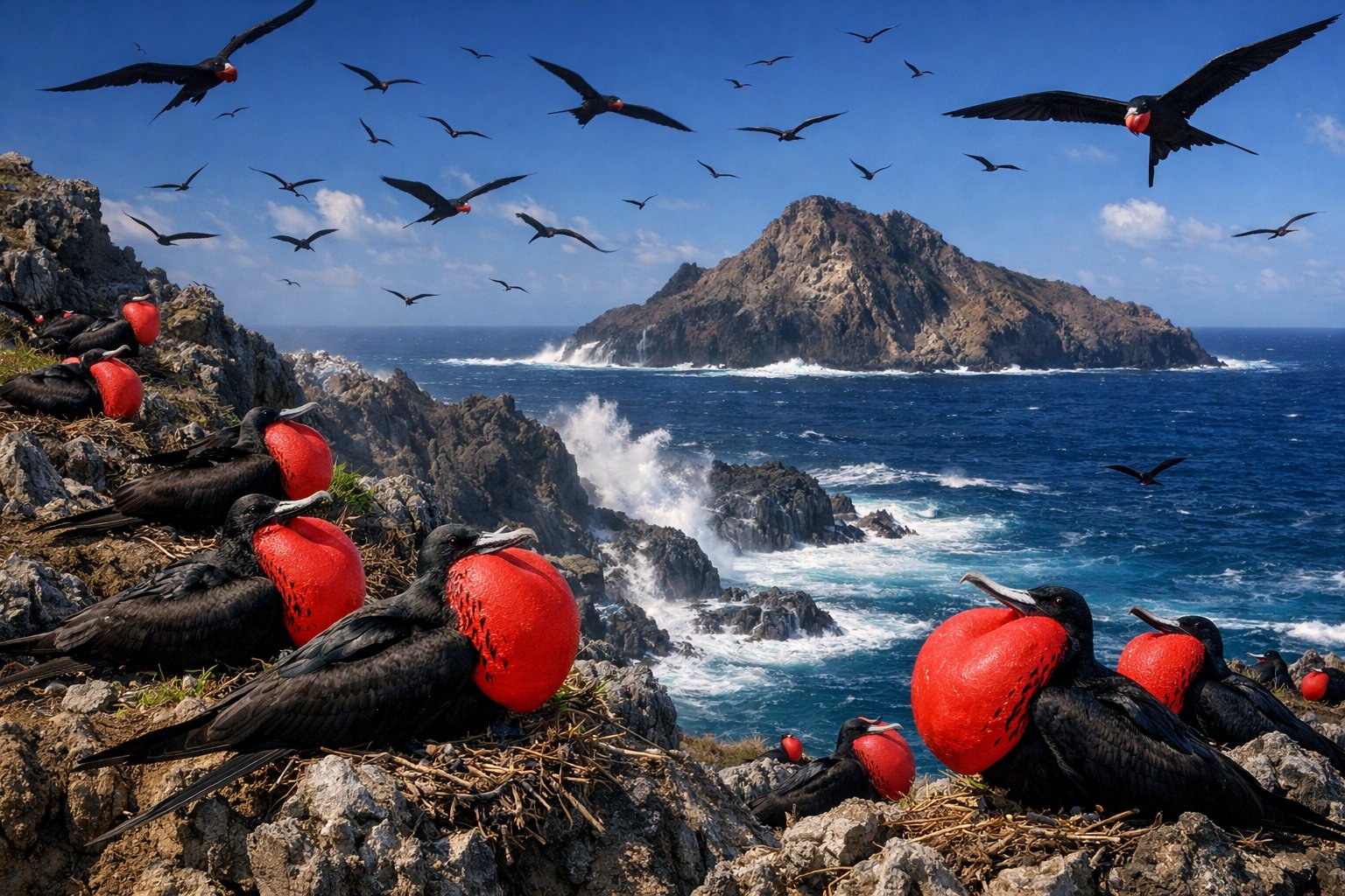 Frigatebird Colony - Boatswain Bird Island