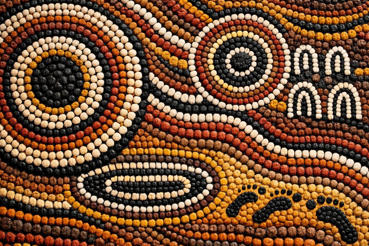 Aboriginal dot painting artwork