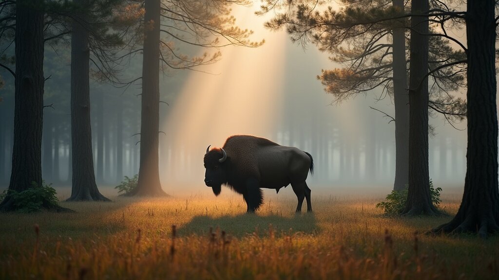 Białowieża Forest European bison
