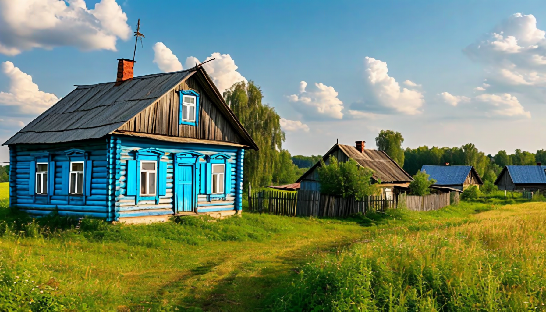 Belarusian wooden village