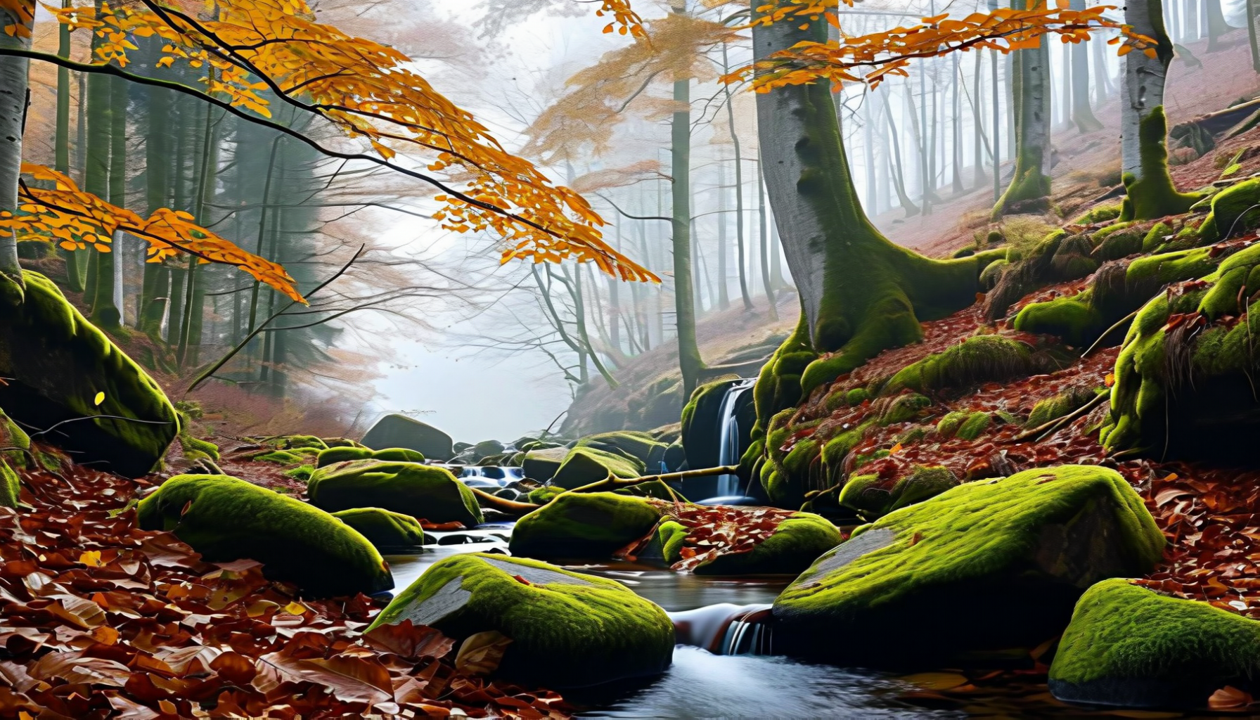 Ardennes forest in autumn