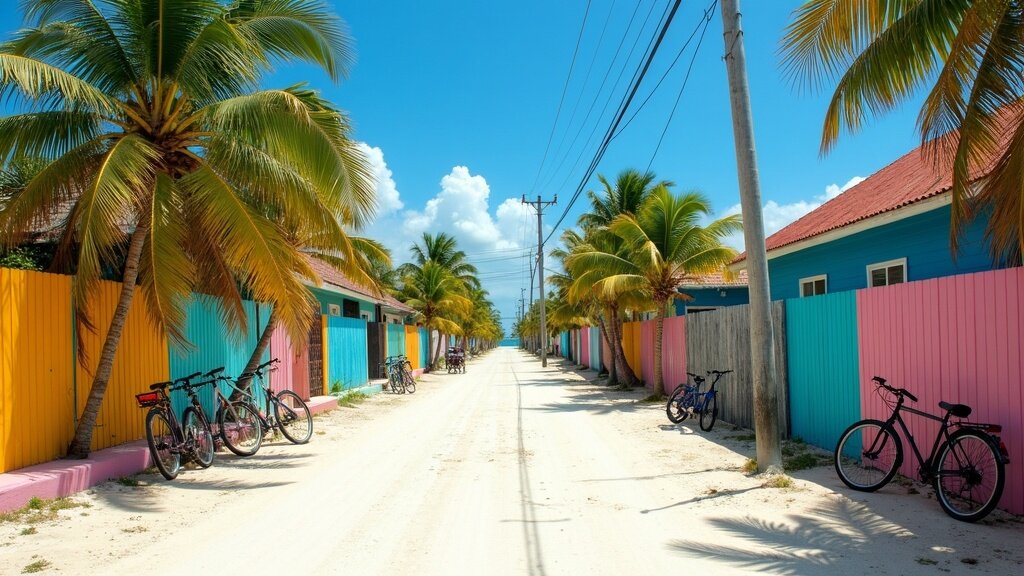 Caye Caulker colorful Caribbean street