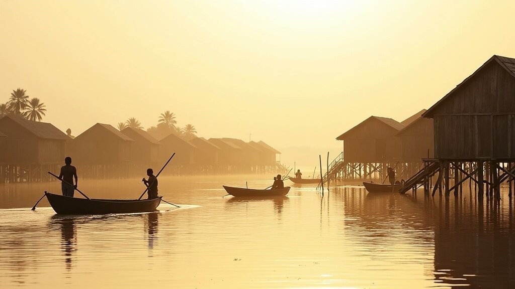 Ganvié stilt village Lake Nokoué