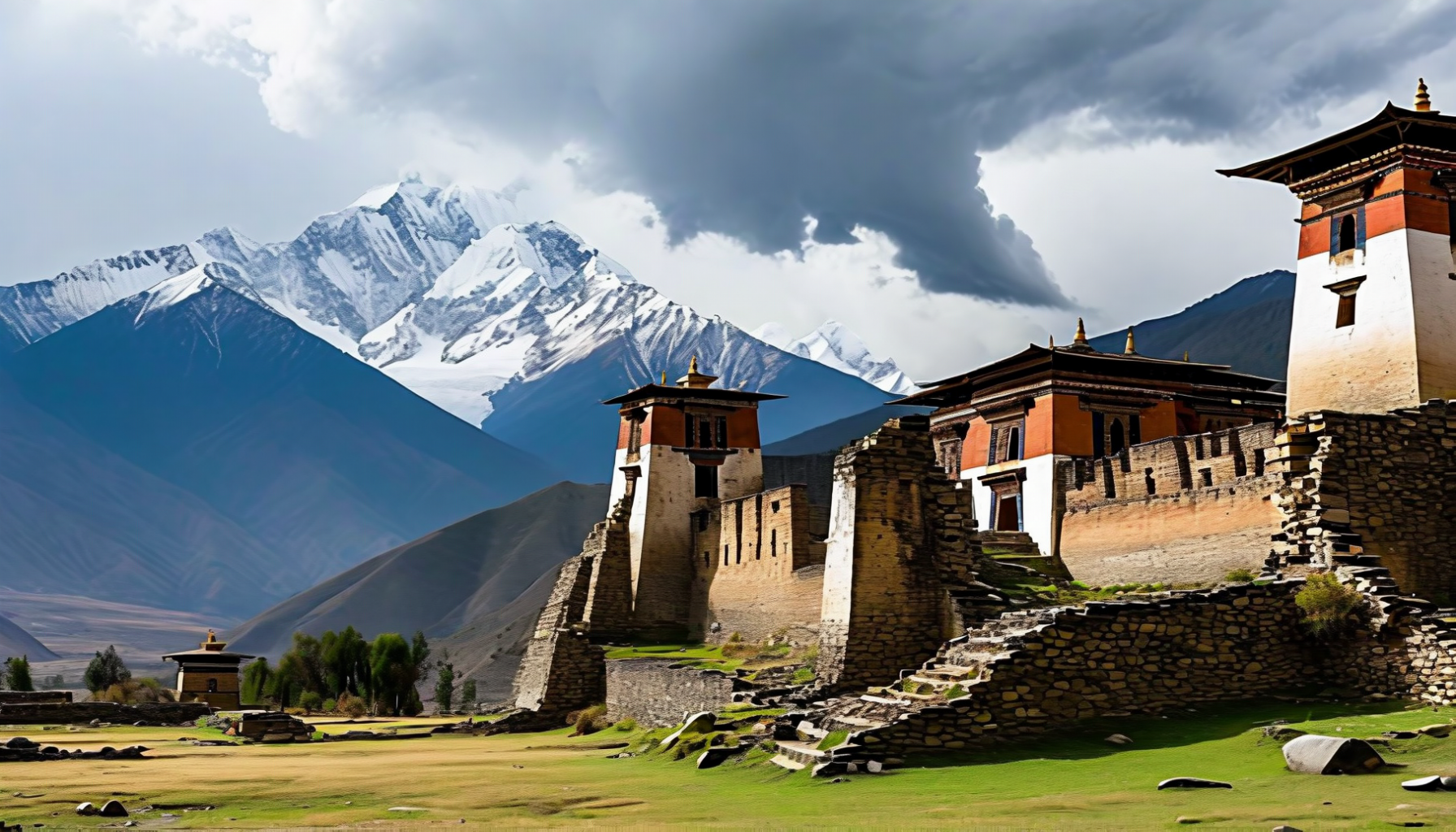 Drukgyel Dzong ruins in Paro Valley