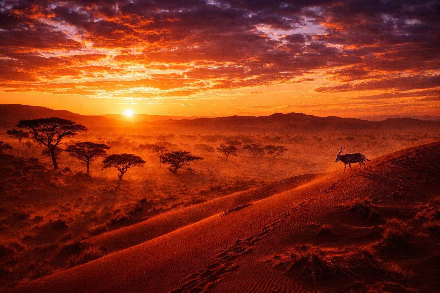 Kalahari Desert sunset