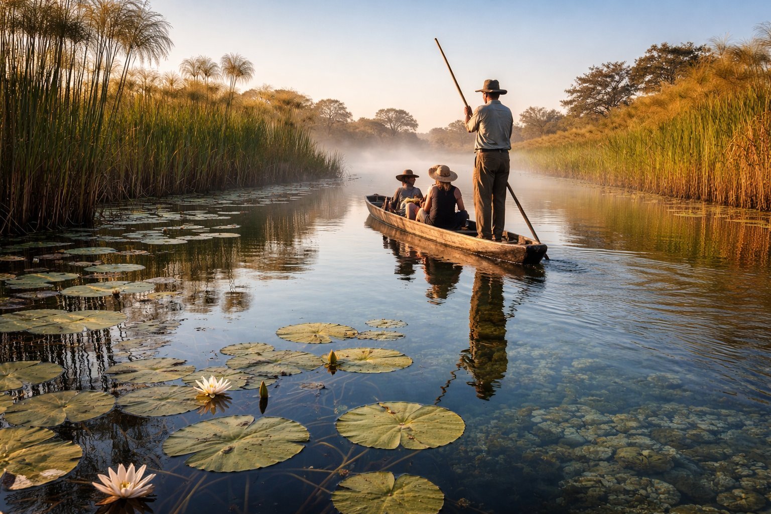 Mokoro canoe in the Okavango Delta