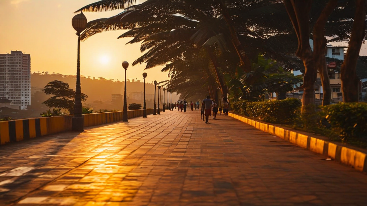 Yaoundé Promenade at Golden Hour