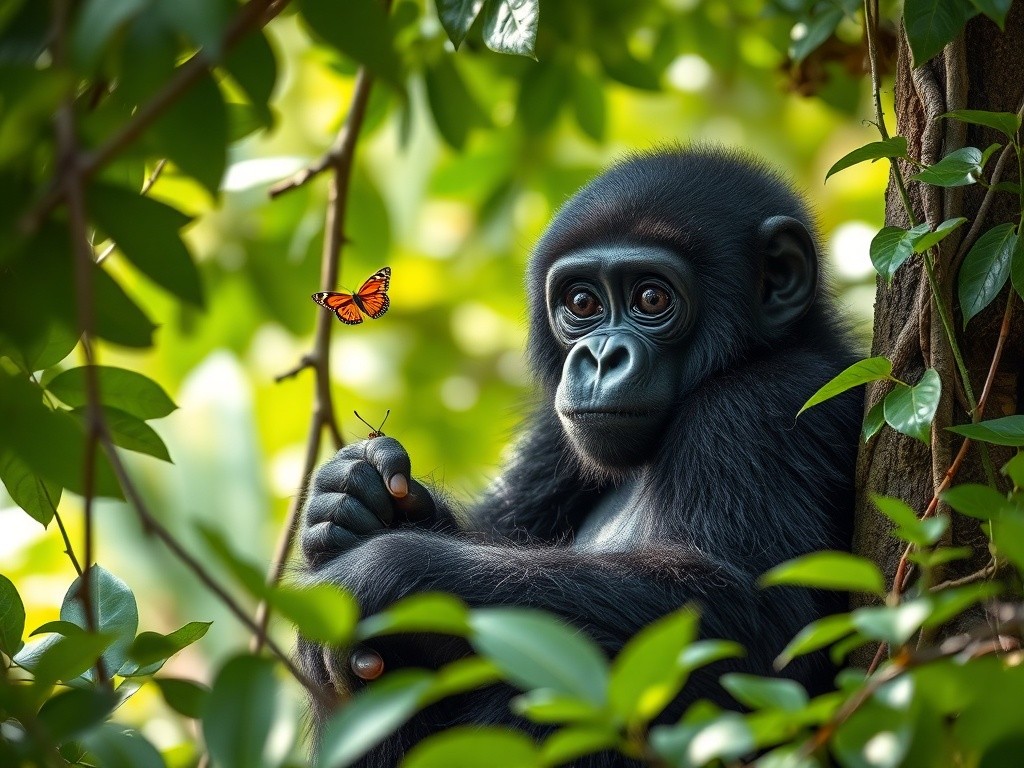 Western lowland gorilla in Dzanga-Sangha