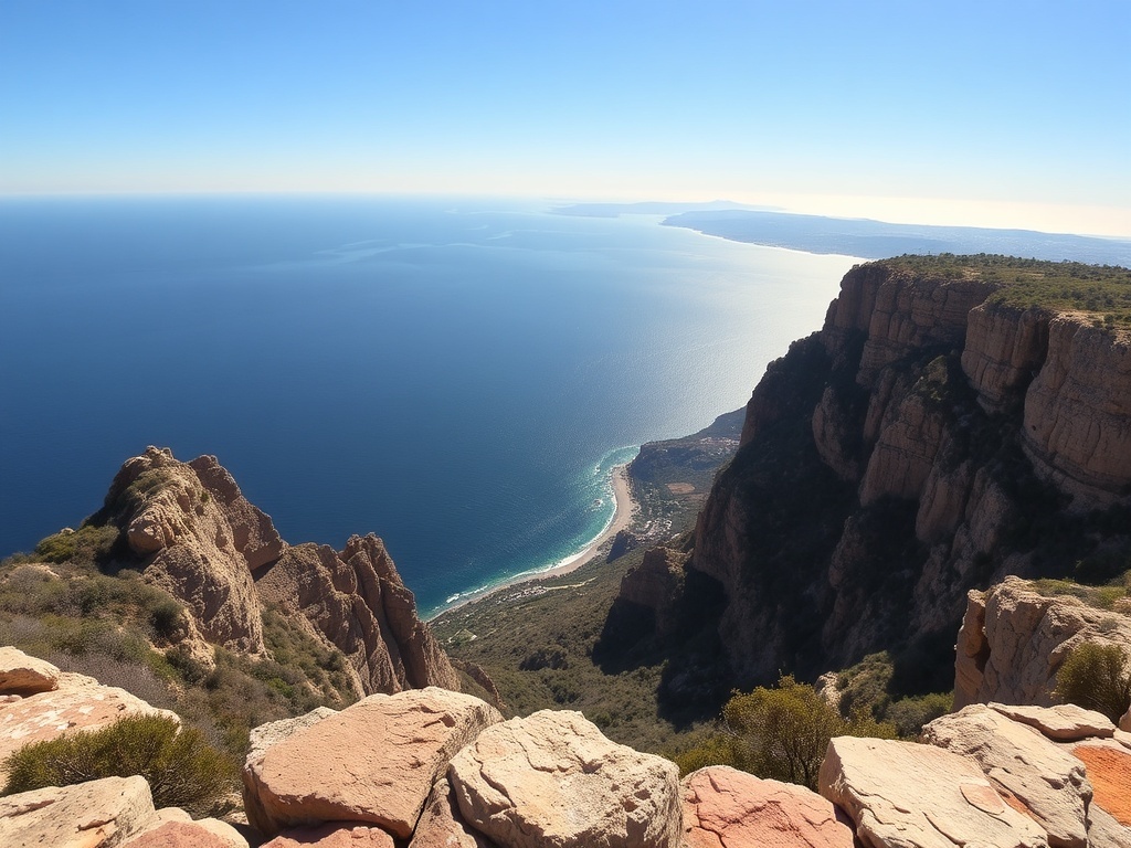 View from Monte Hacho viewpoint across Strait of Gibraltar