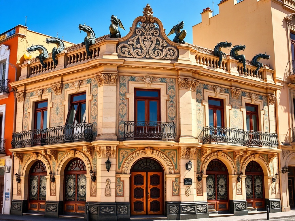 Casa de los Dragones Art Nouveau building