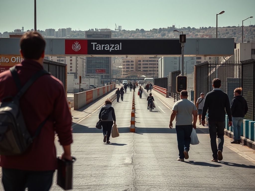 Ceuta border fence with Morocco