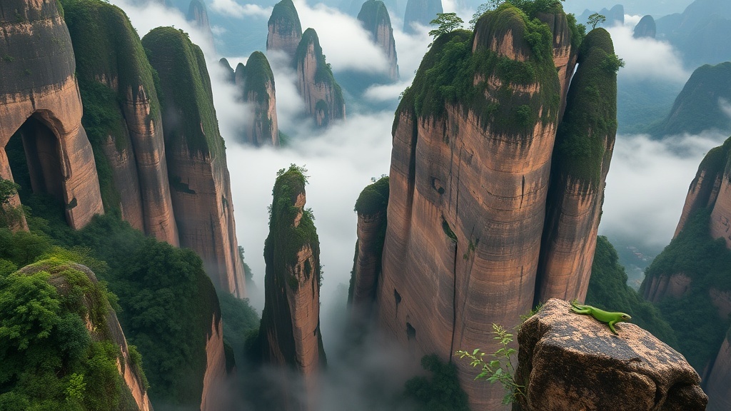 Zhangjiajie sandstone pillars Hunan