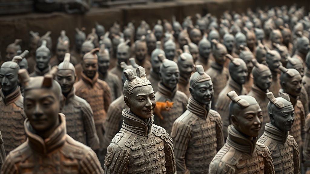 Terracotta Warriors army in formation, Xi'an