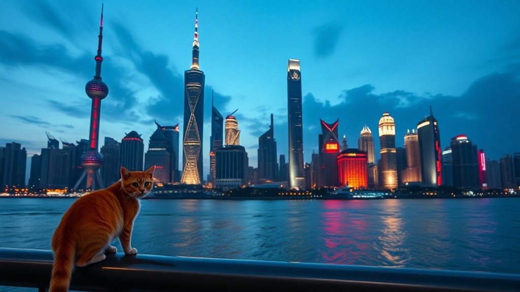 Shanghai skyline from the Bund