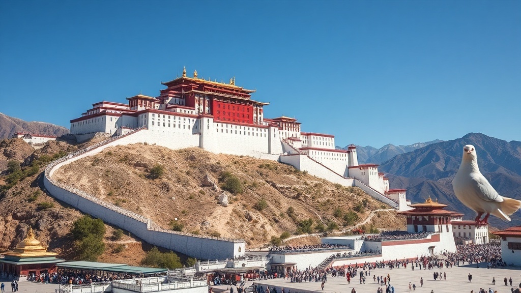 Potala Palace Lhasa Tibet at golden hour
