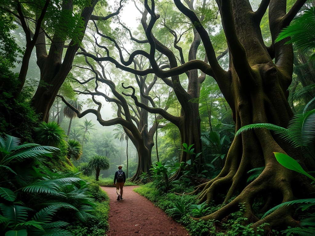 Rainforest trail in Christmas Island National Park