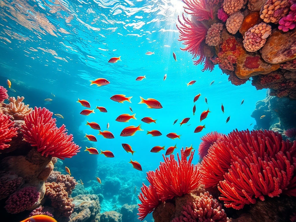 Underwater coral reef Christmas Island