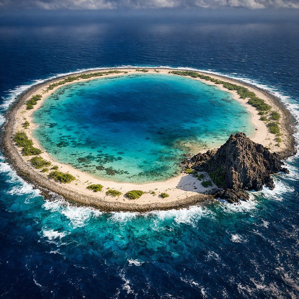 Clipperton Island aerial view