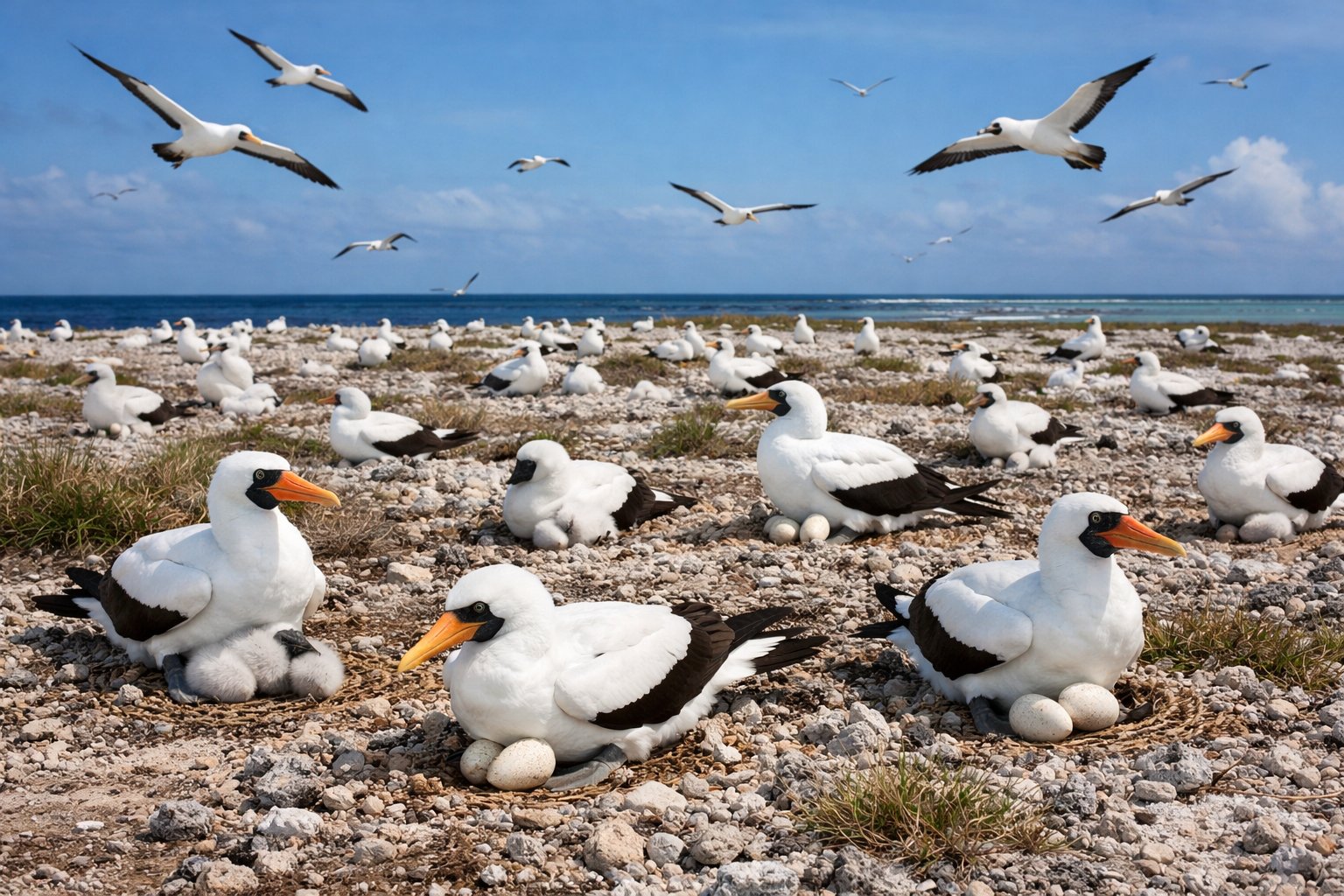 Masked booby colony
