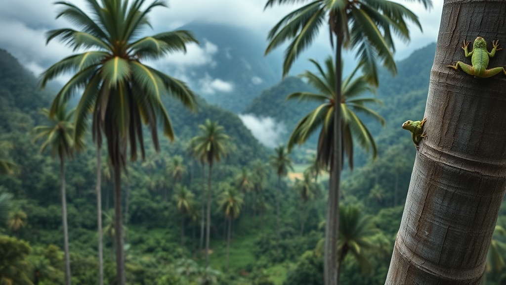 Wax palms in the Valle de Cocora, Quindío, Colombia
