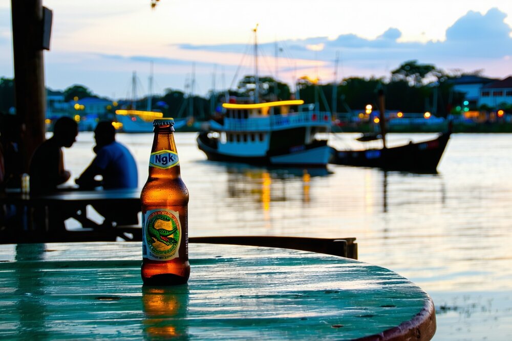 Ngok beer at Brazzaville maquis