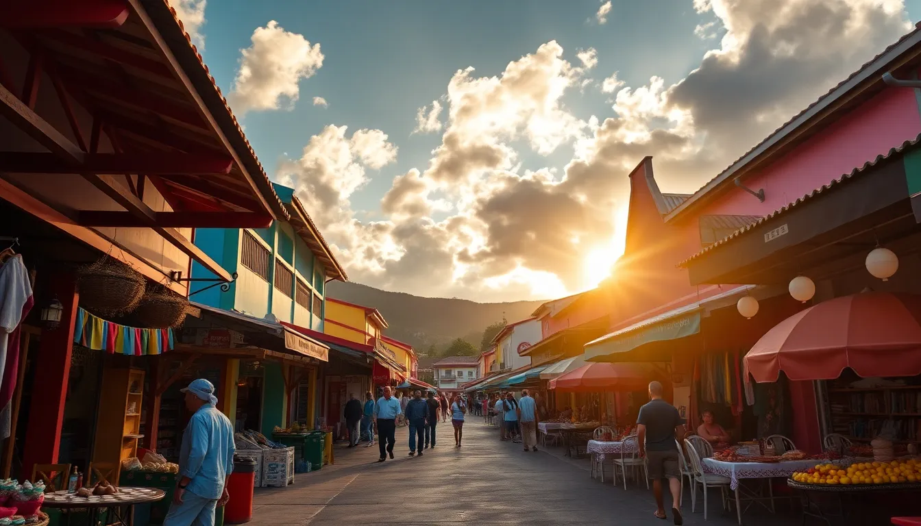 Colorful Roseau Market in Dominica
