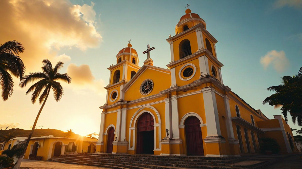 New Athos Monastery at sunset