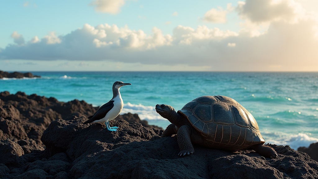 Galápagos Islands blue-footed booby, Ecuador