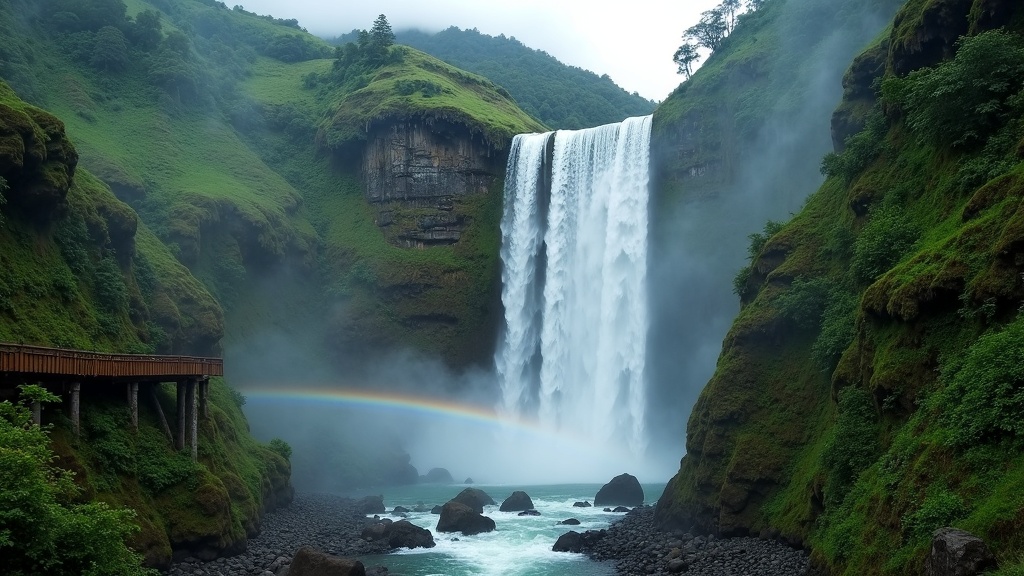 Waterfall near Baños de Agua Santa, Ecuador