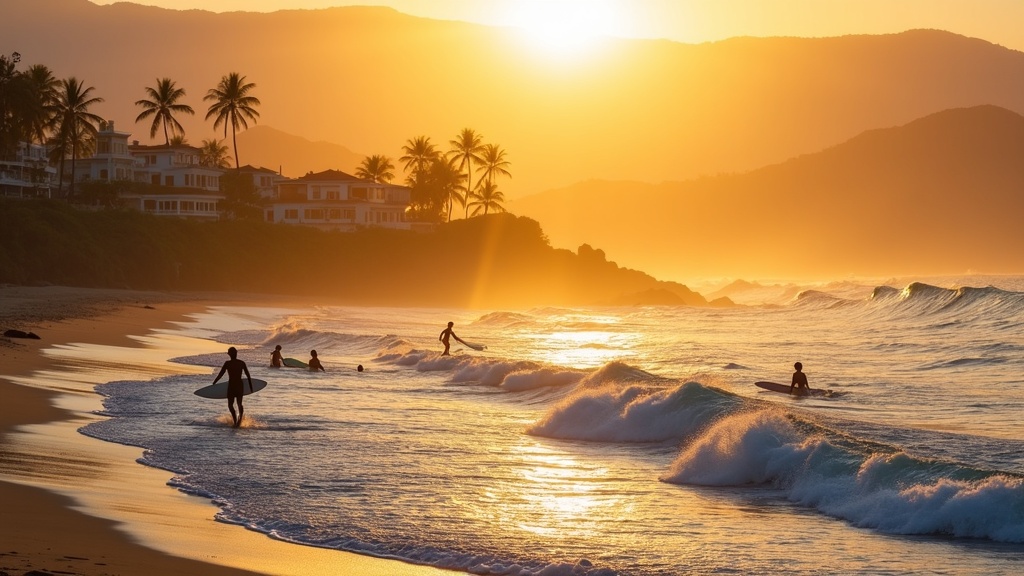 Montañita beach surf town Ecuador
